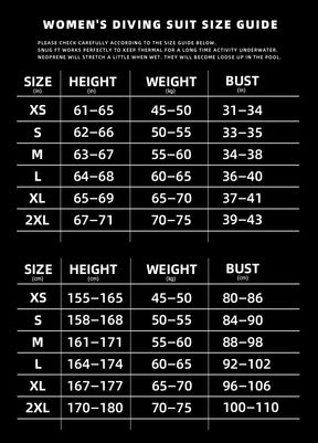 Roupa De Mergulho Masculino e Feminina Wetsuit 1.5MM/3MM