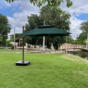 Ombrelone Guarda Sol Gold Led Alumínio C/ Base 130 L